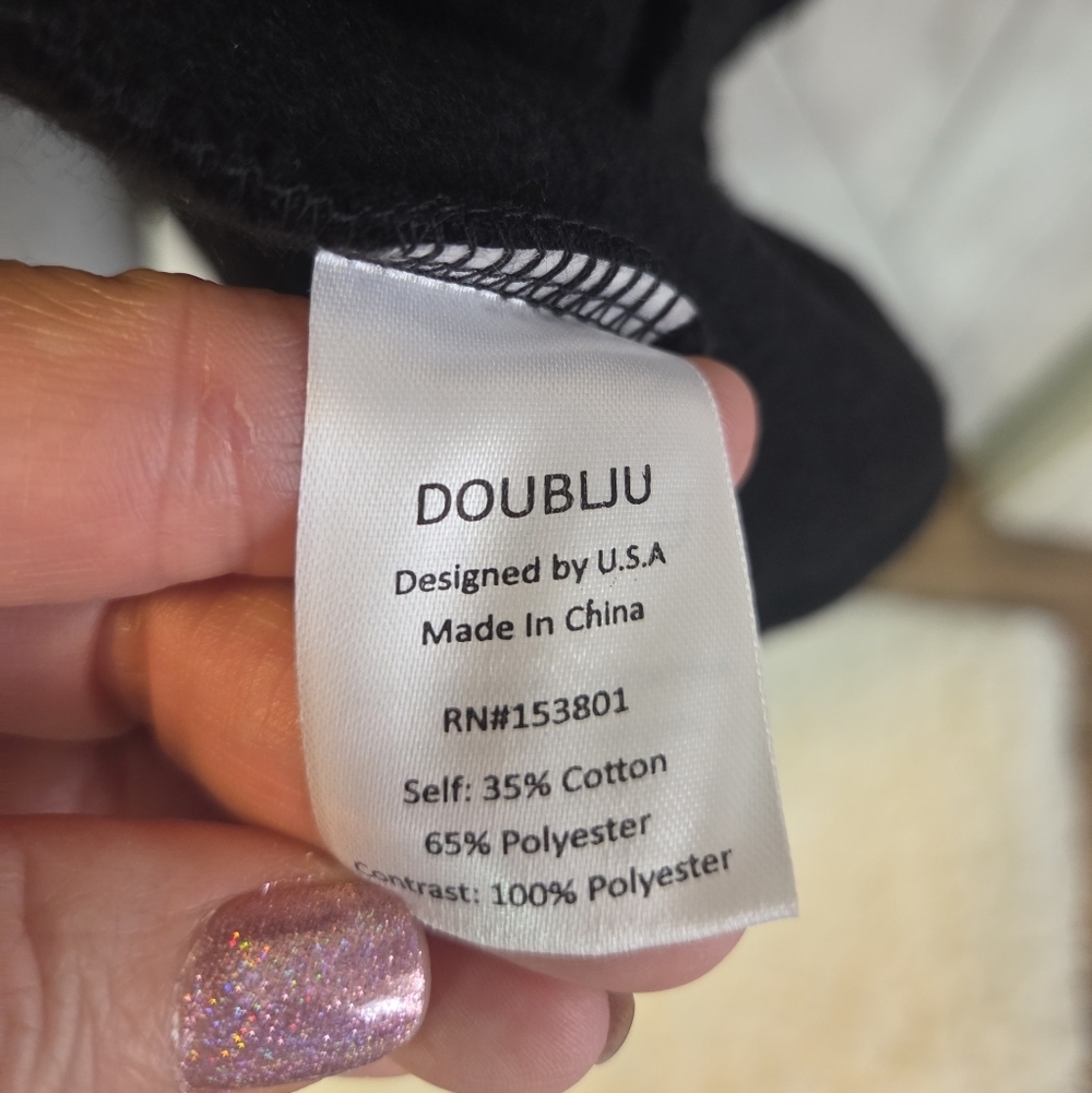 Doublju Black and White Sherpa Lined Jacket - Picture 5 of 7